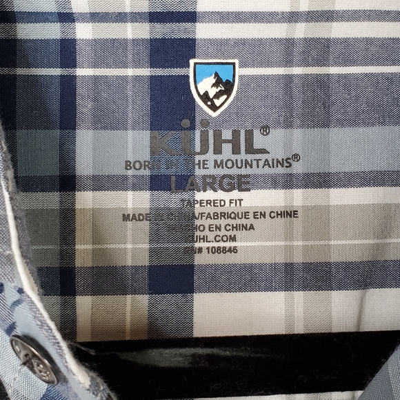 {KUHL} Styk Short Sleeve Plaid Button Up Shirt - Picture 4 of 8